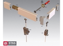 STAS Cliprail White 2m Picture Hanging System Rail