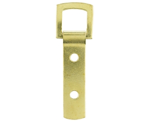 Heavy Duty 2 Hole Strap Picture Hanger 61mm Brass Plated pack 20