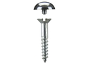 Mirror Screws Dome 25mm x 4.2mm Chrome pack 20