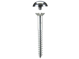 Mirror Screws Dome 38mm x 4.2mm Chrome pack 50