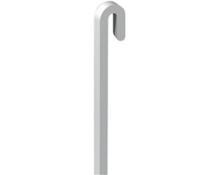 Square Gallery Rod U Top White 1.5m Pack 5 