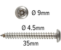 Security Screws 8 x 35mm pack of 50