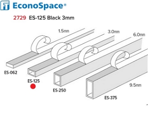 EconoSpace ES 125 3mm Black pack 31m Spacer