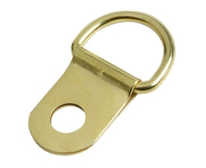 Small 1 Hole D Ring Brass Plated 100 pack