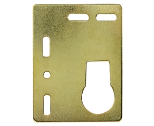 Flat Keyhole Hanger Plates Brass pack 10