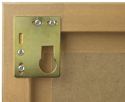 keyhole hanger fitted to picture frame