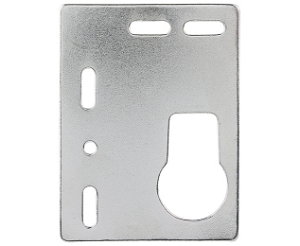 Flat Keyhole Hanger Plates Nickel pack 10