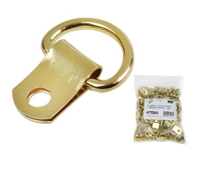 Classic 1 Hole D Ring Brass Plated 100 pack