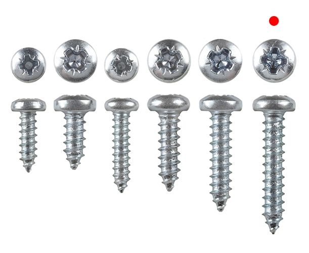 Wood screws 20mm x 3.5mm Pan head Pozi Steel ZP pack 1000