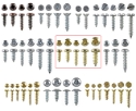 Wood screws 12mm x 3mm Pan head Pozi Steel Brass plated pack 1000