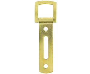 Heavy Duty Slotted Strap Picture Hanger 84mm Brass Plated pack 20