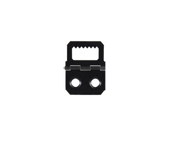 Alfa 2 Hole press fix Hinged hanger Black pack 200