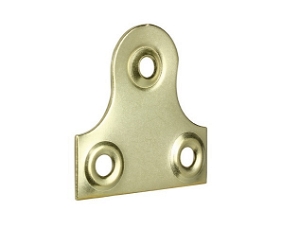 3 Hole Mirror Plates 38mm Brass Plated pack 100