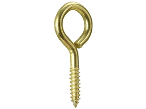 Screw Eyes Short Shank 25 x 4 Brass Plated Box 250