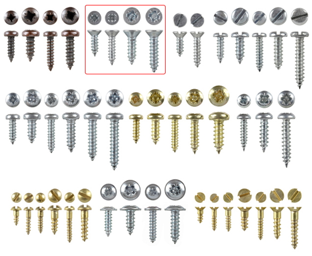 Wood screws 16mm x 3.5mm Pozi CSK Steel ZP pack 1000