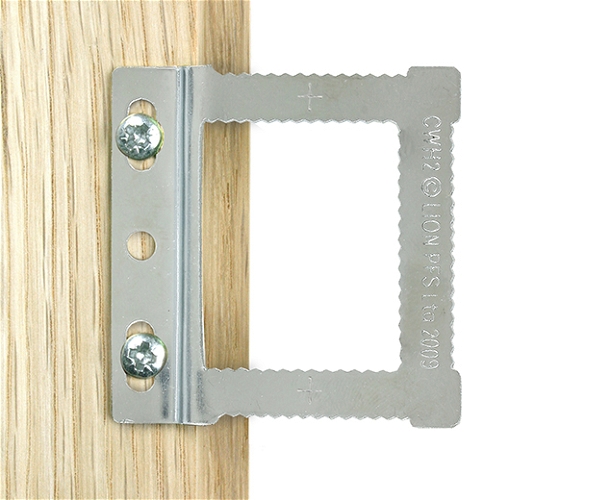 sawtooth picture hanger fitted to a frame
