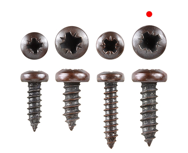 Wood screws 12mm x 3.5mm Pan head Pozi Steel Bronze plated pack 200