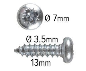 Wood screws 13mm x 3.5mm Pan head Pozi Steel ZP pack 200