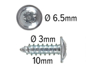 Wood screws 10mm x 3mm Flange head Pozi Steel ZP pack 200