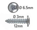 Wood screws 12mm x 3mm Flange head Pozi Steel ZP pack 200