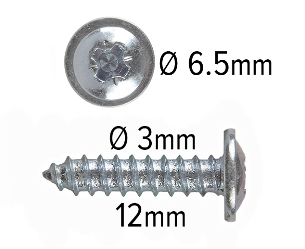 Wood screws 12mm x 3mm Flange head Pozi Steel ZP pack 1000