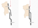 Z Bar Hanger Strips 150mm for Wood frames pack 1 pair