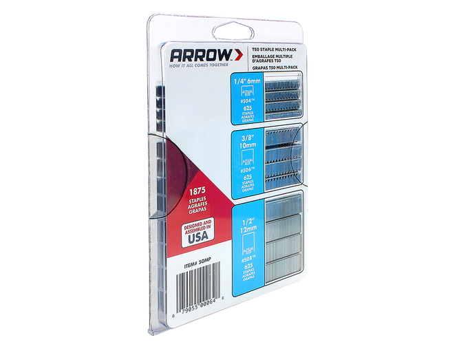 Arrow T50 Staples Multi Pack 1875 Pieces