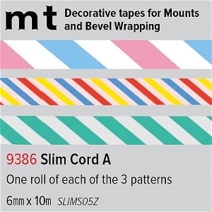 mt Decorative Tape Slim Cord A (3 rolls) 6mm x 10m roll