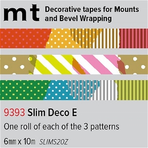 mt Decorative Tape Slim Deco E (3 rolls) 6mm x 10m roll