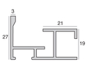 M430 Aluminium Tray Frame Moulding Satin Silver