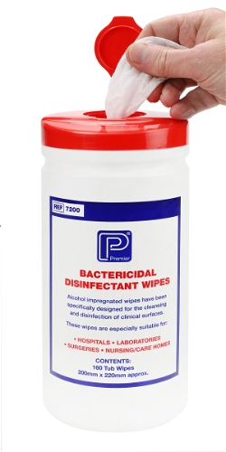 Solvent Wipes for Surface Cleaning and Preparation tub 160