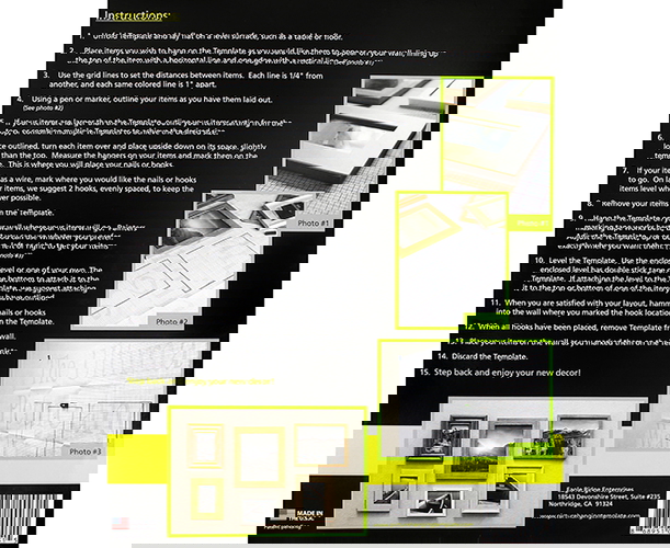 Picture Hanging Template