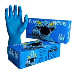 Blue Mamba Nitrile Gloves M 100 box