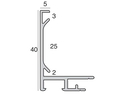 5mm 'Aluminium AP11' White Satin Length Frame Moulding