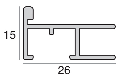 3mm 'Aluminium AP92' Matt Silver Length Frame Moulding