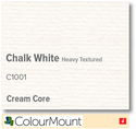 ColourMount Chalk White 1.25mm Cream Core Heavy Textured Mountboard 1 sheet