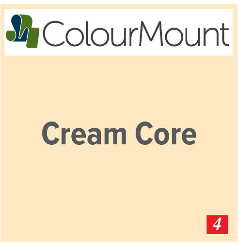 ColourMount Polar White 1.25mm Cream Core Heavy Textured Mountboard 1 sheet