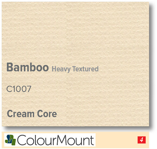 ColourMount Bamboo 1.25mm Cream Core Heavy Textured Mountboard 1 sheet
