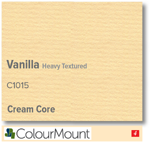 Colourmount Cream Core Vanilla Heavy Textured Mountboard 1 sheet