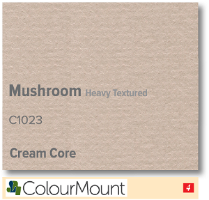 Colourmount Cream Core Mushroom Heavy Textured Mountboard 1 sheet