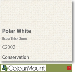 Colourmount Conservation White Core Extra Thick 2.0mm Polar White Mountboard 1 sheet