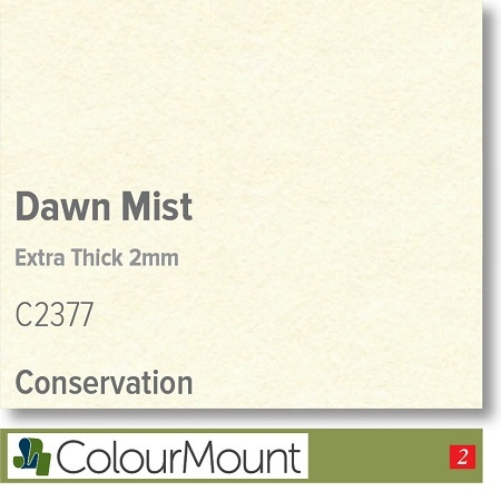 Colourmount Conservation White Core Extra Thick 2.0mm Dawn Mist Mountboard 1 sheet
