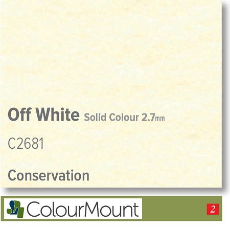 Colourmount Conservation Solid Colour 2.7mm Off White Mountboard 1 sheet