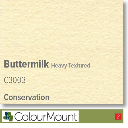 Colourmount Conservation White Core Buttermilk Heavy Textured Mountboard 1 sheet