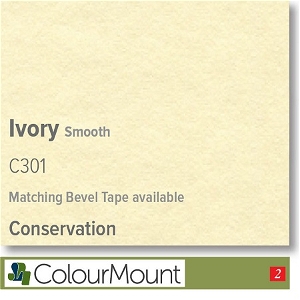 Colourmount Conservation White Core Ivory Smooth Mountboard 1 sheet