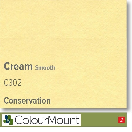 Colourmount Conservation White Core Cream Smooth Mountboard 1 sheet