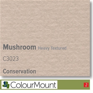 Colourmount Conservation White Core Mushroom Heavy Textured Mountboard 1 sheet