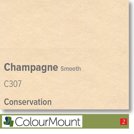Colourmount Conservation White Core Champagne Smooth Mountboard 1 sheet