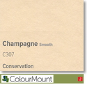 Colourmount Conservation White Core Champagne Smooth Mountboard 1 sheet