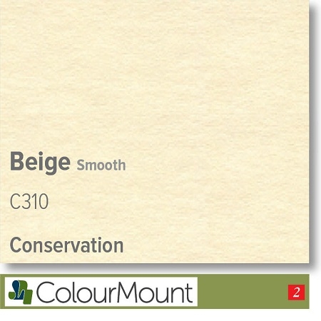 Colourmount Conservation White Core Beige Smooth Mountboard 1 sheet